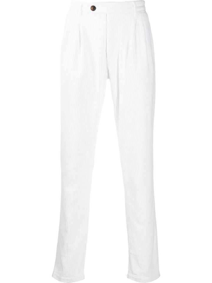 Eleventy Corduroy Tailored Trousers - White