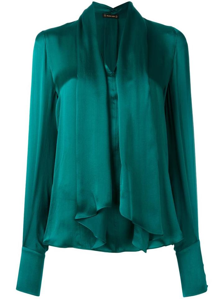 Plein Sud Stole Detail Blouse, Women's, Size: 40, Green, Silk