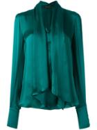 Plein Sud Stole Detail Blouse, Women's, Size: 40, Green, Silk