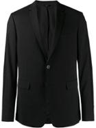 Fendi Logo Trim Blazer Jacket - Black