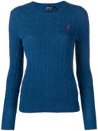 Polo Ralph Lauren Logo Cable-knit Sweater - Blue
