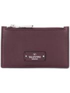 Valentino Logo Patch Coin Purse - Brown