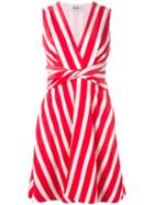 Msgm Striped Dress, Women's, Size: 42, Red, Cotton/viscose