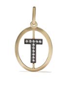 Annoushka 18kt Yellow Gold Diamond Initial T Pendant - 18ct Yellow