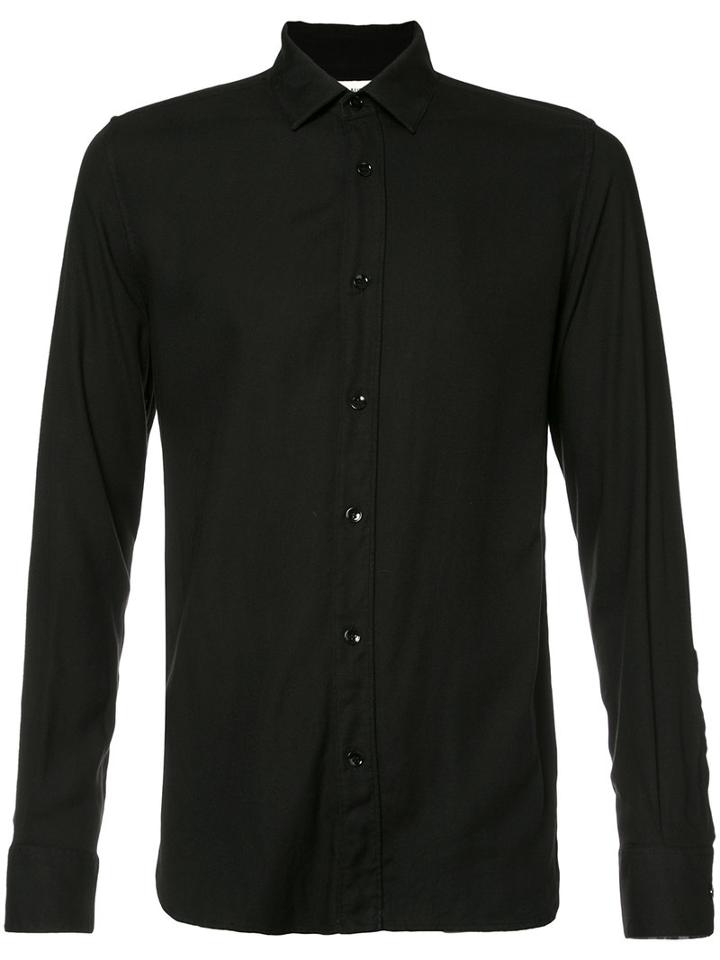Saint Laurent Button-up Shirt, Men's, Size: 38, Black, Viscose