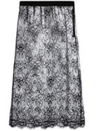 Maison Margiela Sheer Plasticised Lace Skirt - Black