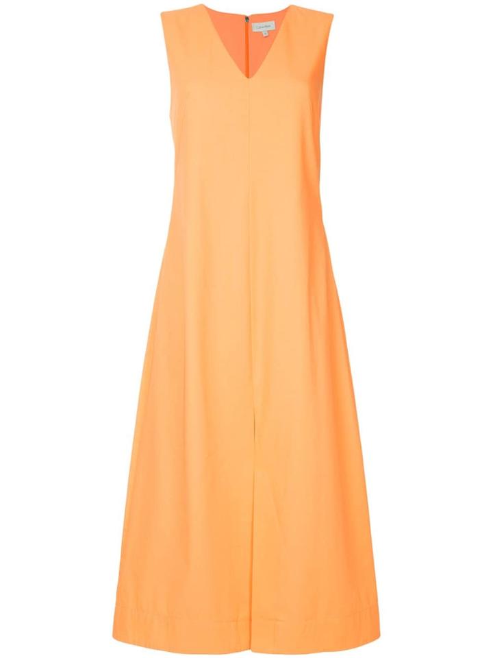 Ck Calvin Klein Suiting Dress - Yellow & Orange