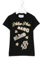 Philipp Plein Kids - Logo Embellished T-shirt - Kids - Cotton/spandex/elastane - 8 Yrs, Girl's, Black