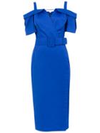 Tufi Duek Belted Midi Dress - Blue