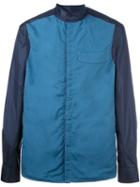 Qasimi Contrast Sleeve Sport Jacket, Men's, Size: Large, Blue, Cotton/nylon