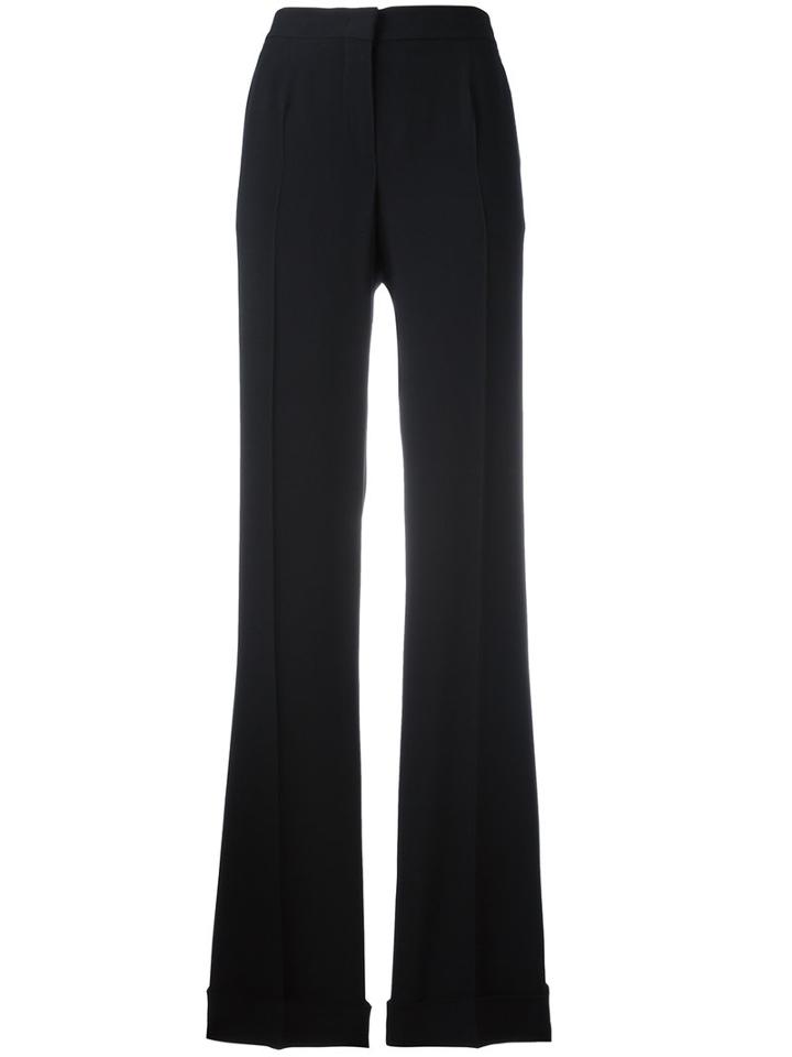 Alberta Ferretti Flared Trousers, Size: 42, Black, Acetate/rayon