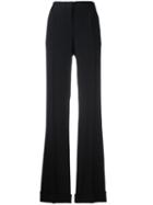 Alberta Ferretti Flared Trousers, Size: 42, Black, Acetate/rayon
