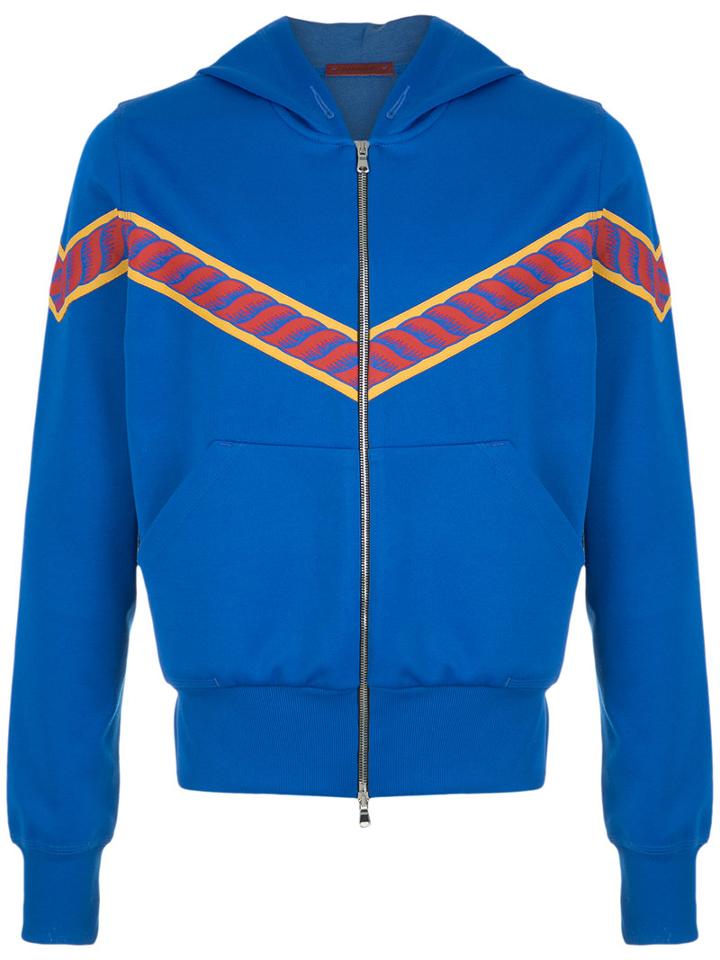 À La Garçonne - Printed Hoodie - Women - Cotton/polyester - M, Blue, Cotton/polyester