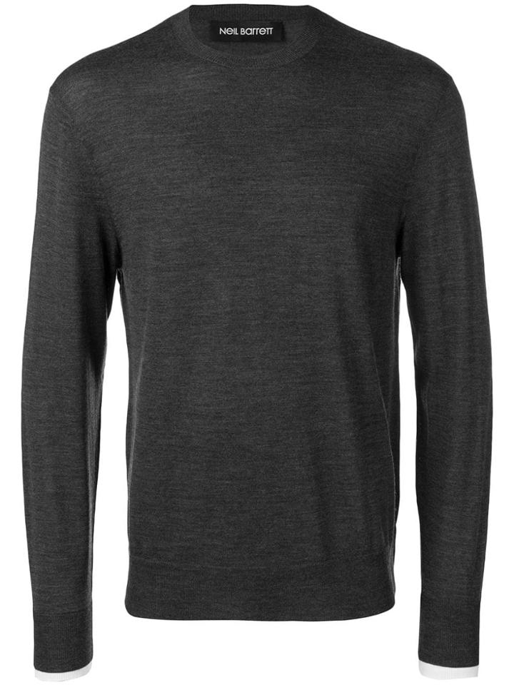 Neil Barrett Round Neck Jumper - Grey