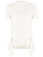 Stella Mccartney High-low Hem Top - Nude & Neutrals