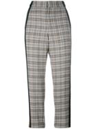 A.f.vandevorst Check Cropped Trousers - Grey