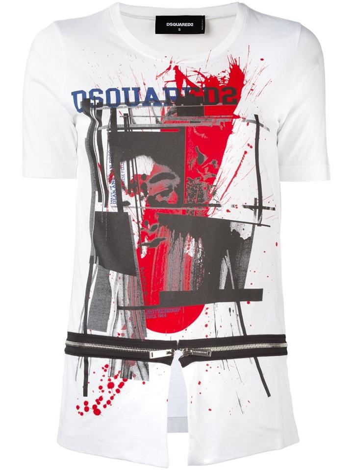 Dsquared2 Open Slit Zip T-shirt
