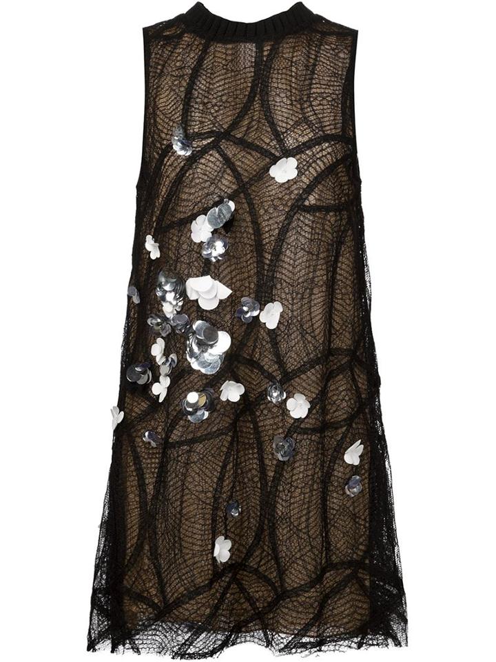 Vera Wang Embellished Lace Dress