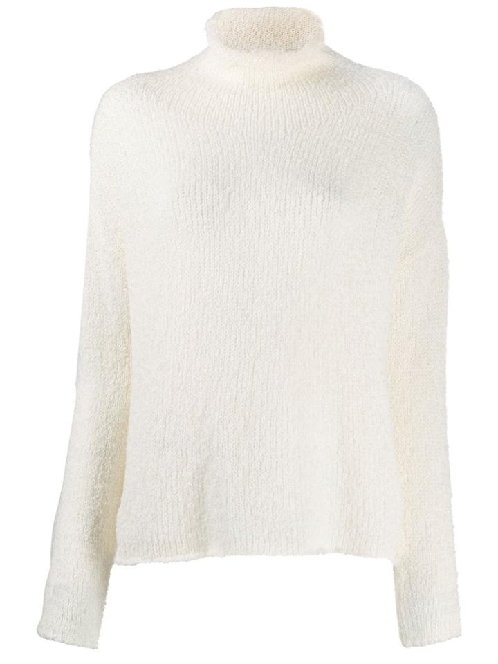 Transit Turtle-neck Fitted Sweater - White