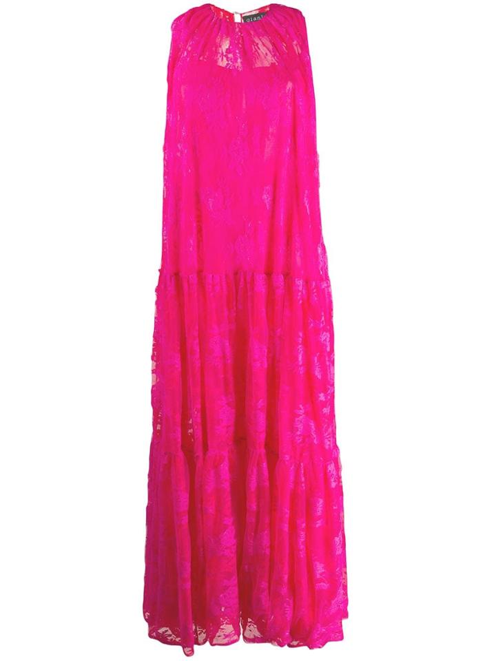 Gianluca Capannolo Lace Maxi Dress - Pink