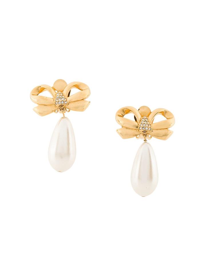 Susan Caplan Vintage Elizabeth Taylor Faux Pearl Drop Earrings -