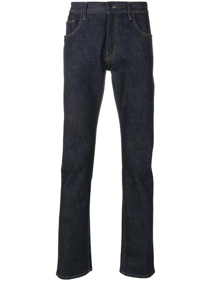 Prada Slim Raw Wash Jeans - Blue
