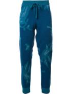 Baja East Abstract Print Track Pants, Men's, Size: 2, Blue, Cashmere