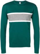 Eleventy Contrast Panel Jumper - Green