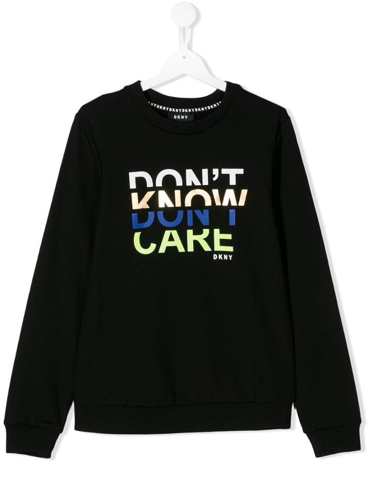 Dkny Kids Don't Knot Don't Care Sweatshirt - Black