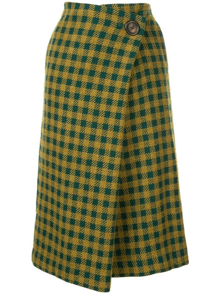 Sea Checked Cropped Trousers - Green