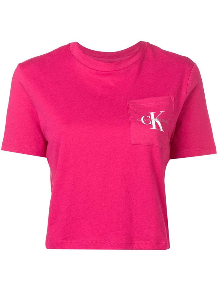 Calvin Klein Jeans Cropped T-shirt - Pink