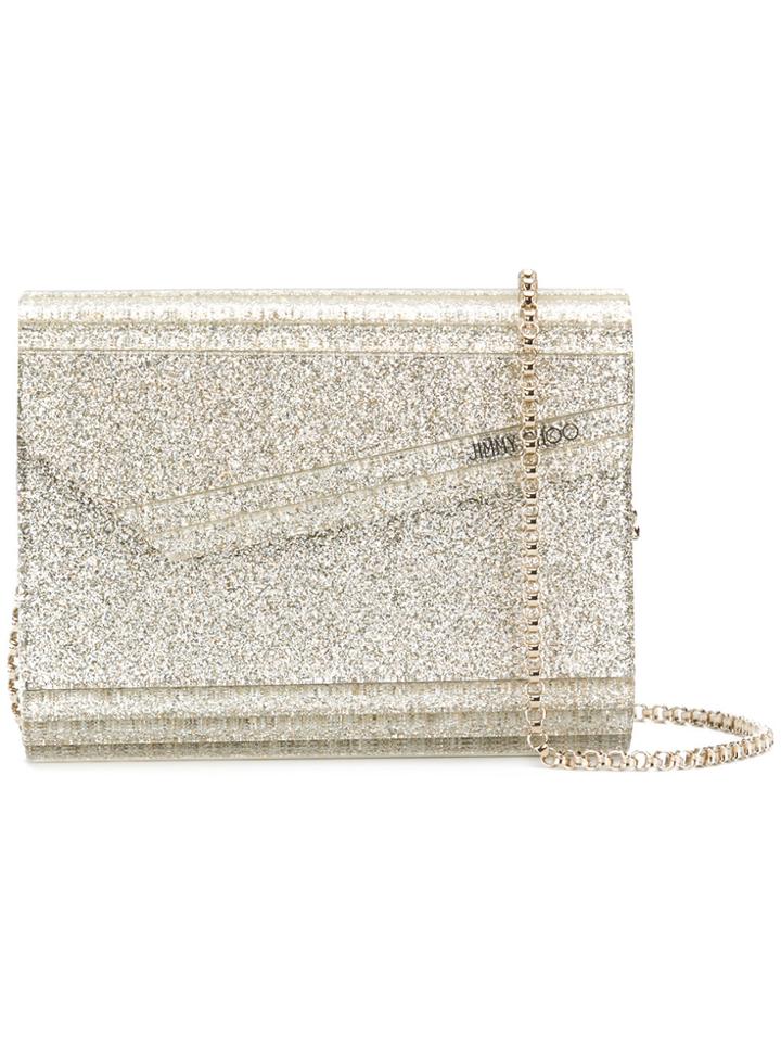 Jimmy Choo Candy Glittered Clutch - Metallic