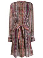 Ps Paul Smith Geometric Print Shirt Dress - Red