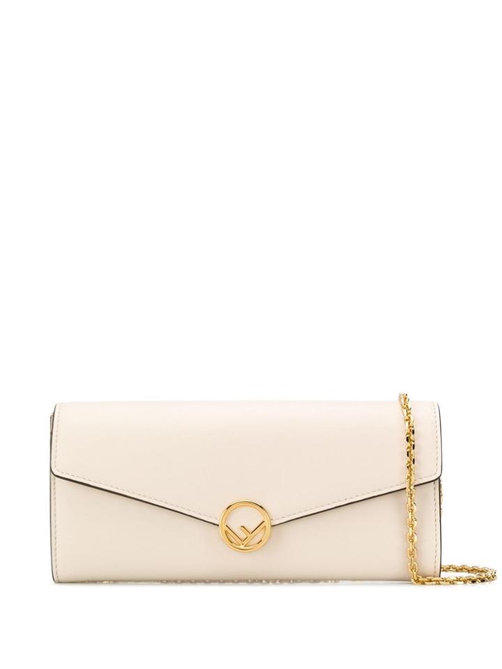 Fendi Mini Wallet On Chain - Neutrals