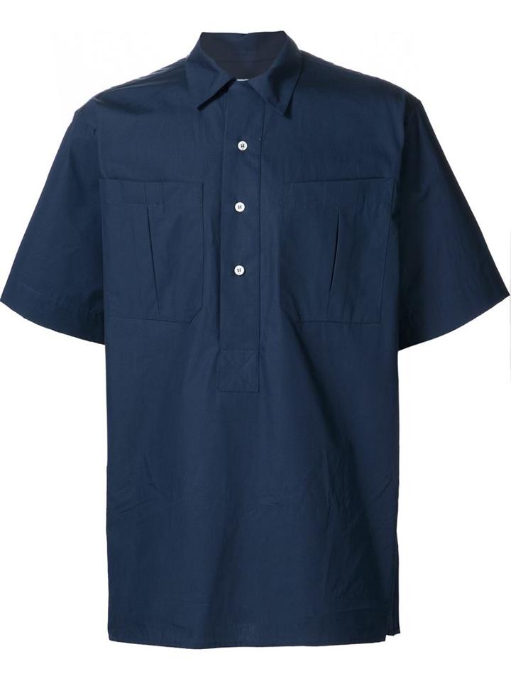E. Tautz Wide Sleeve 's/s Sport Popover' Button Down Shirt