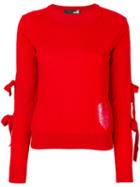 Love Moschino - Bow Jumper - Women - Acrylic/wool - 42, Red, Acrylic/wool