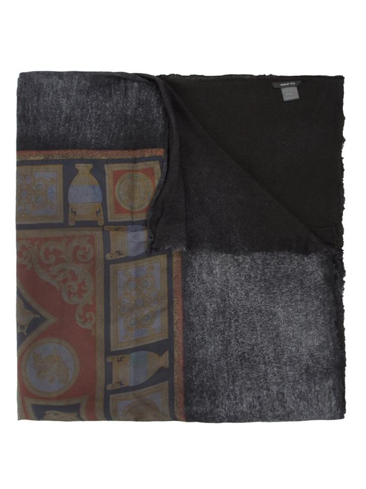 Avant Toi Geometric Print Scarf