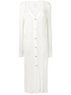Barrie Long Ribbed Cardigan - White