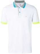 Sun 68 Contrast Details Polo Shirt - White