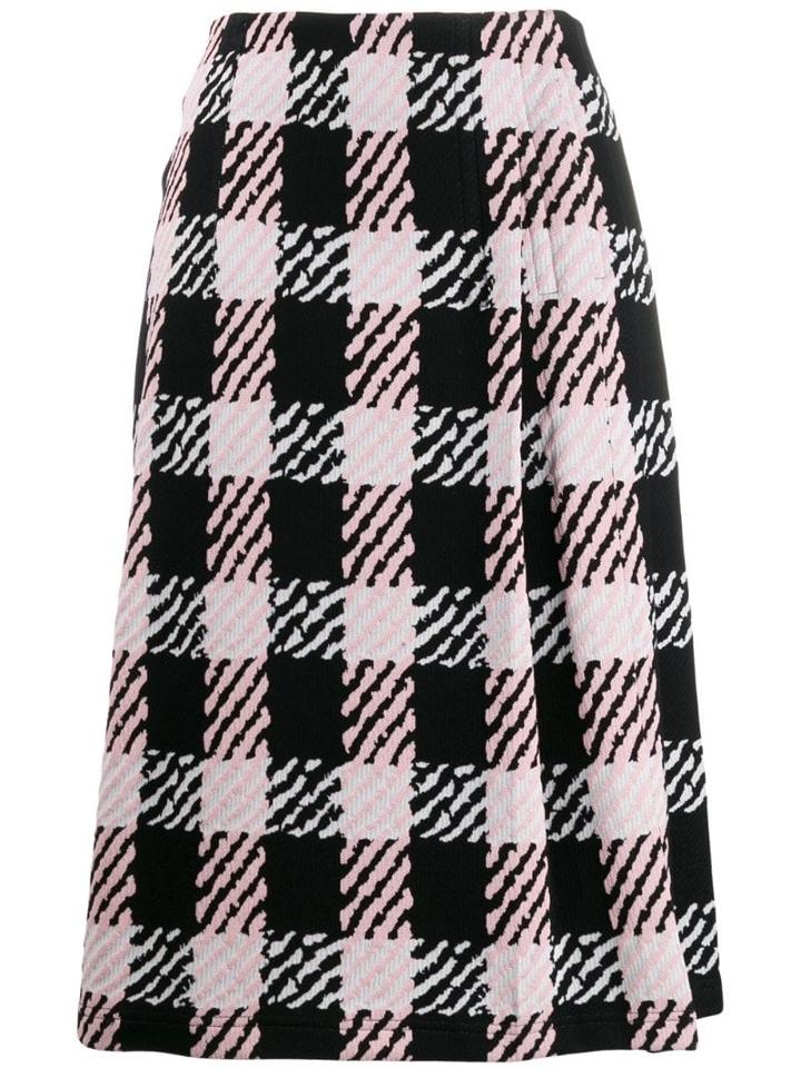 Marni Checked Midi Skirt - Pink