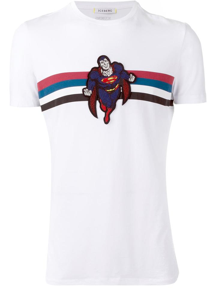 Iceberg - Superman T-shirt - Men - Cotton/spandex/elastane - M, White, Cotton/spandex/elastane