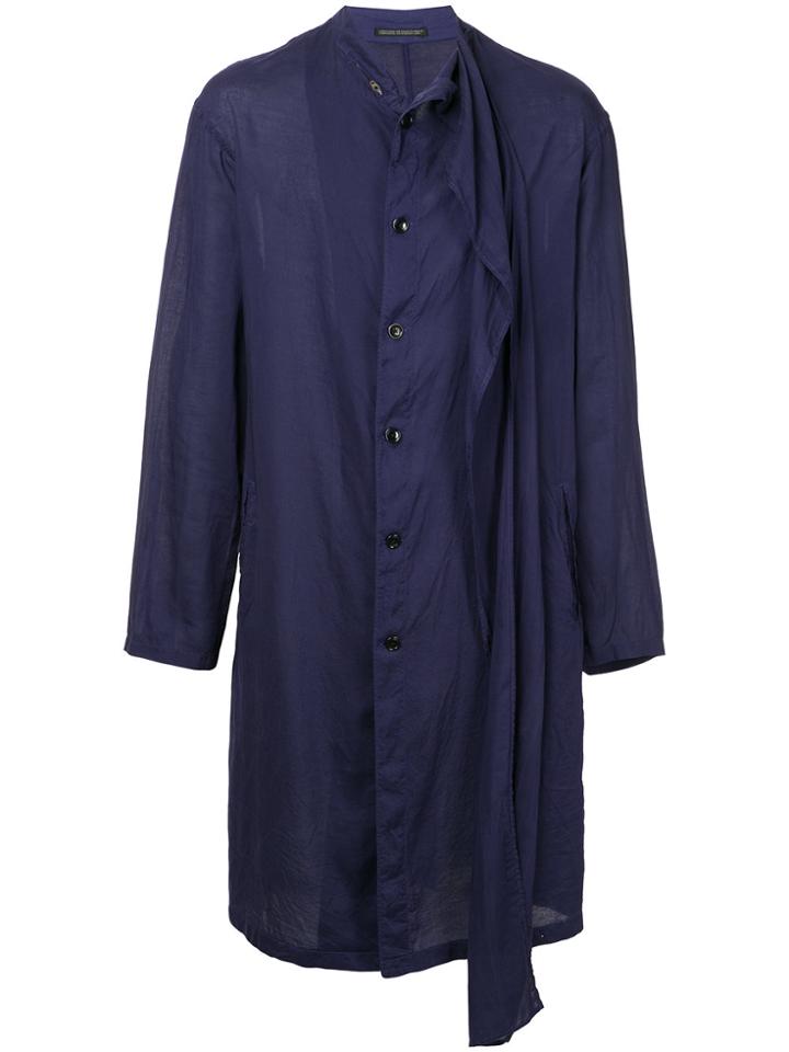 Yohji Yamamoto Stole Coat - Blue