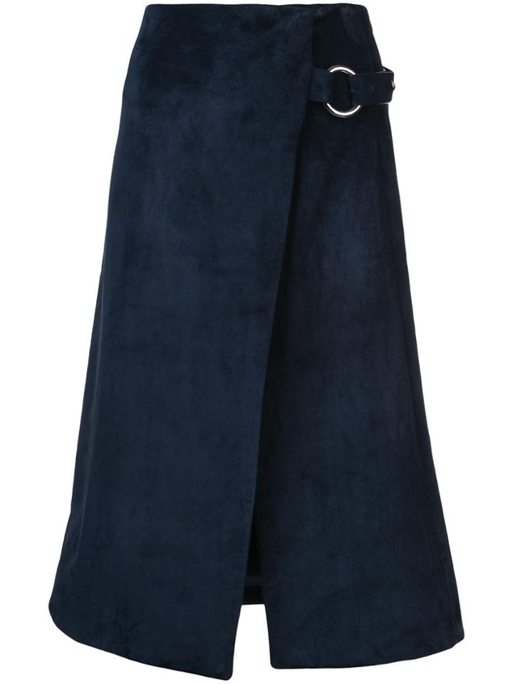 Adam Lippes Flared Midi Skirt - Blue