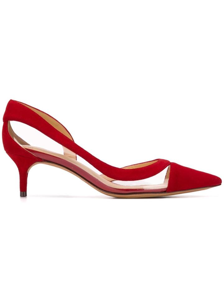 Alexandre Birman Wavee Kitten Pumps - Red
