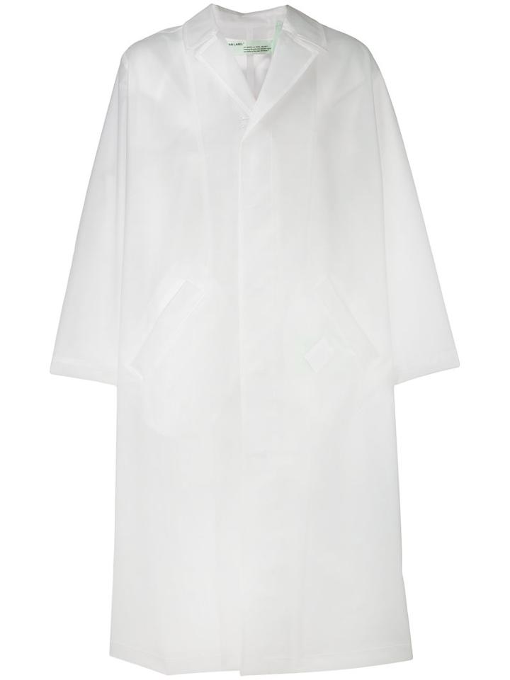 Deconstructed Rain Mac - Men - Polyurethane - Xs, Nude/neutrals, Polyurethane, Off-white