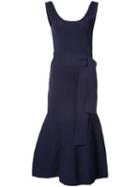 Rebecca Vallance - Belted Knit Dress - Women - Merino - 10, Blue, Merino