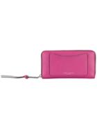Marc Jacobs Recruit Zip Phone Wristlet Purse, Women's, Pink/purple, Calf Leather