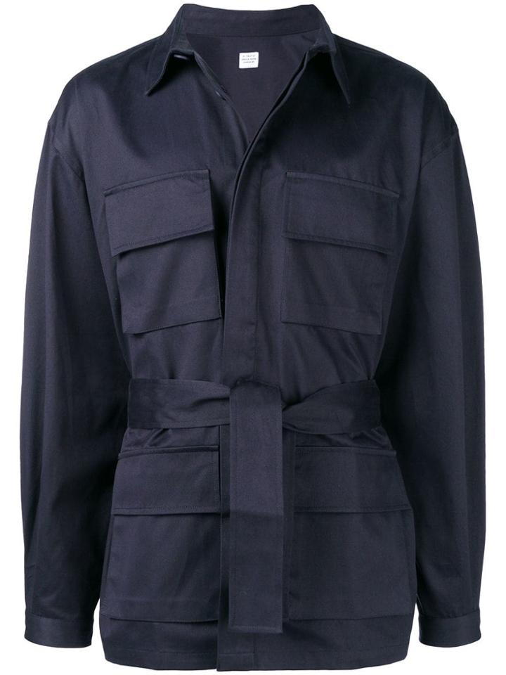 E. Tautz Belted Cargo Jacket - Blue