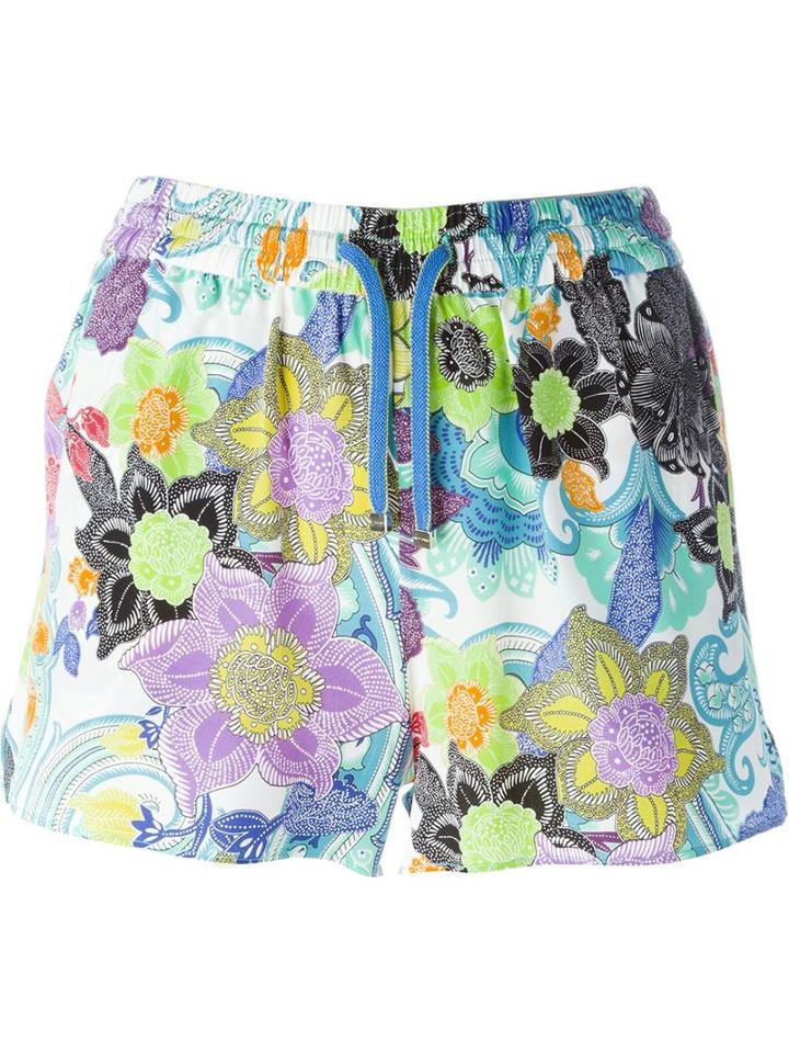 Etro Floral Print Drawstring Shorts