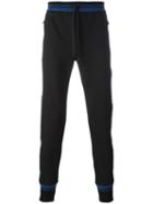 Dolce & Gabbana Drawstring Track Pants, Men's, Size: 46, Black, Cotton/polyamide/spandex/elastane